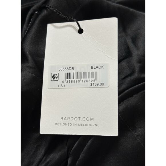 Bardot Womens Vienna Black Open Back Midi Cocktail And Party Dress Size 4 - Picture 6 of 10